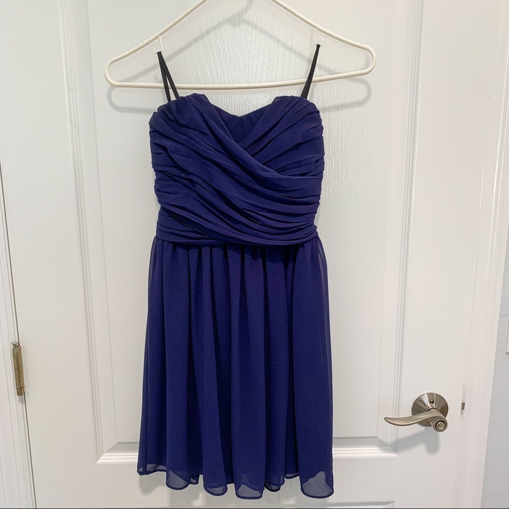 BCX Strapless Navy Dress